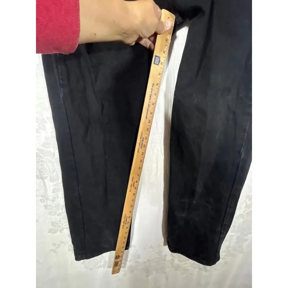 Levis Jeans 505 38x34 Black Denim Straight Leg Grunge Americana Charcoal Wash